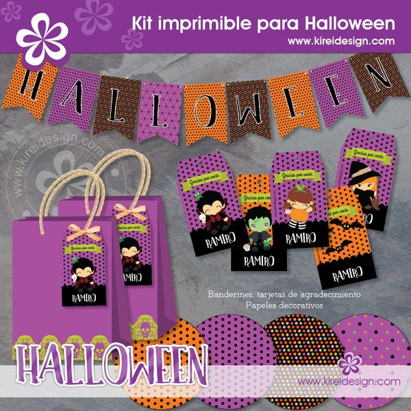 Kit Imprimible Halloween - Kireidesign