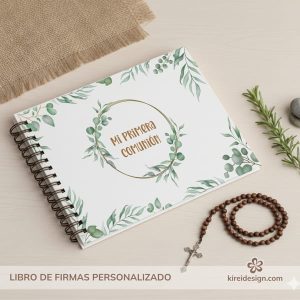 libro de firmas personalizado botanical kireidesign