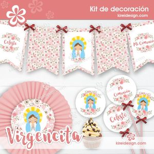 kit comunion virgencita by kireidesign