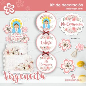 kit comunion virgencita by kireidesign