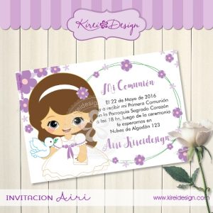 Invitación Comunión Airi