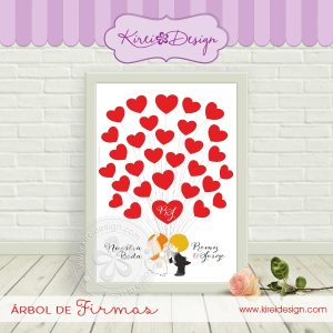 Árbol de firmas para Bodas (Mod. Novios)