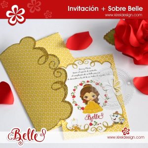 Invitación y Sobre Belle