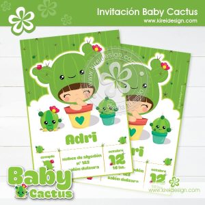 Invitación Baby Cactus