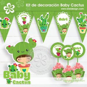 Kit imprimible Baby Cactus
