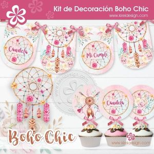 Kit imprimible Boho Chic