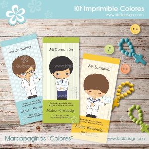 Marcapágina Comunión Colores
