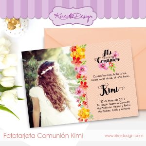 Fototarjeta Comunión Kimi