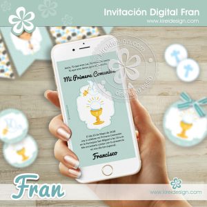 Invitación Comunión Digital Fran