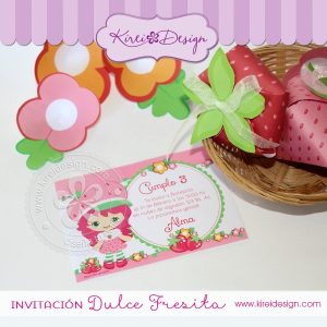 Invitación + Sobre Dulce Fresita