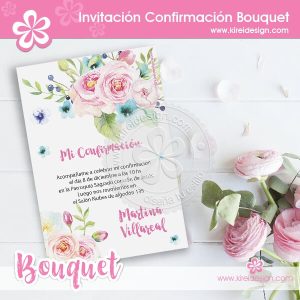 Invitación Confirmación Bouquet
