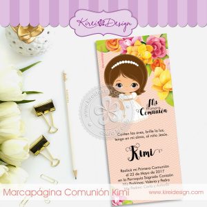 Marcapáginas Comunión Kimi