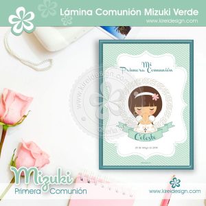 Lámina de Comunión Mizuki (verde)