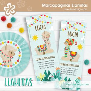 Llamitas: Marcapáginas