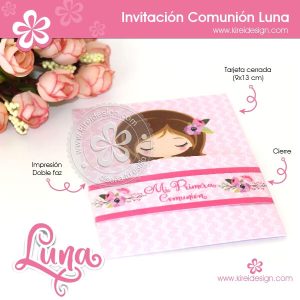 Invitación Comunión Luna