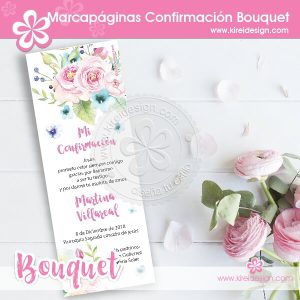 Marcapágina Confirmación Bouquet