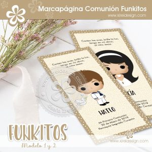 Marcapáginas Comunión Funkitos
