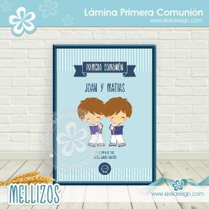Lámina Comunión Mellizos
