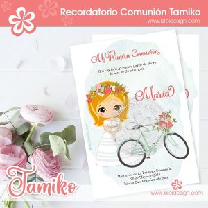 Recordatorio Comunión Tamiko