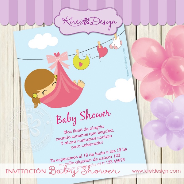 Invitación Baby Shower Saki | kireidesign