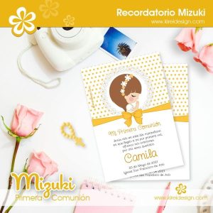 Estampita Comunión Mizuki (orange)