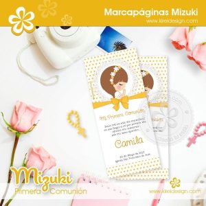 Marcapágina Comunión Mizuki (orange)