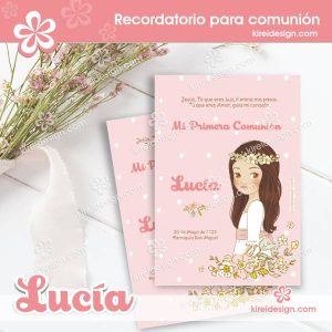 recordatorio comunion modelo Lucia by Kireidesign