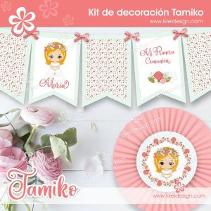 Tamiko-Kit-comunion imprimible para niñas by kireidesign