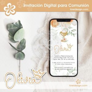 olivia invitacion digital para comunion