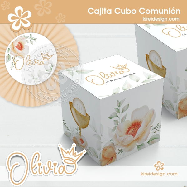 Olivia_caja-cubo primera comunion_kireidesign