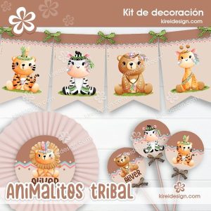 Animalitos tribal kit imprimible kireidesign