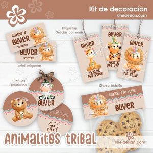 animalitos tribal kit imprimible kireidesign