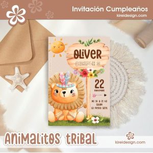Animalitos Tribal: Invitación