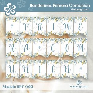 banderines comeunion modelo Hojas by kireidesign