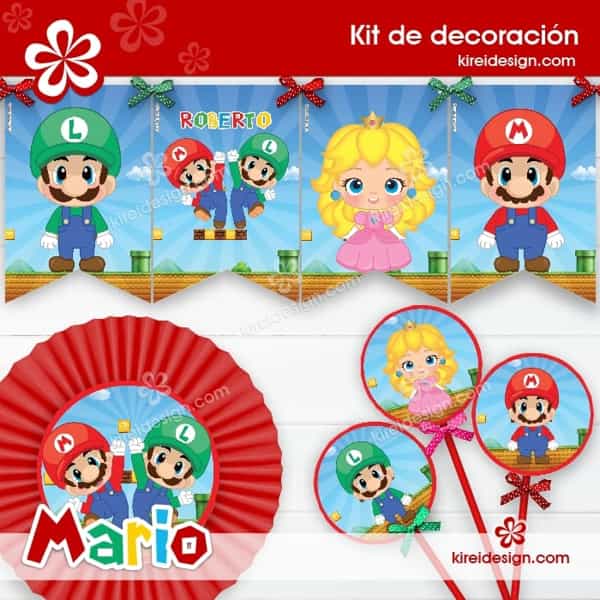 Kit Imprimible Cumpleaños Mario Bros - Dream On