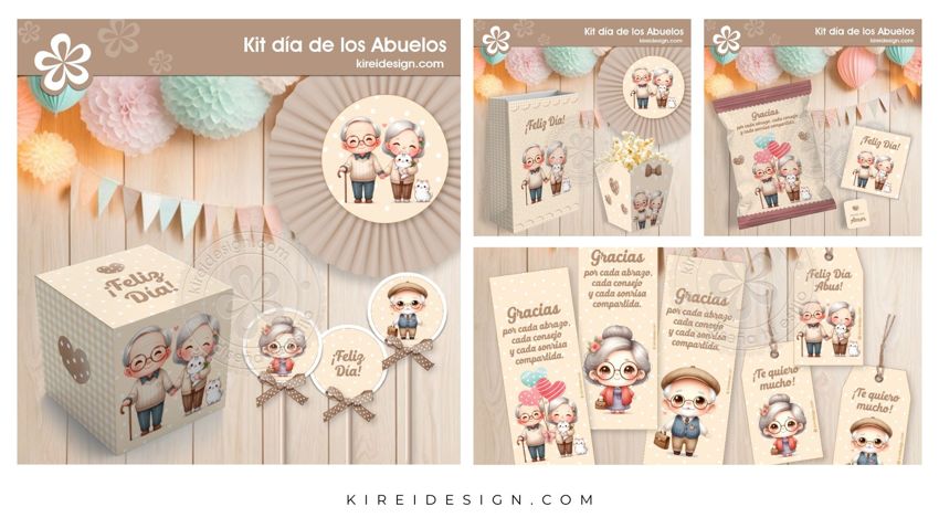 kit imprimible dia de los abuelos