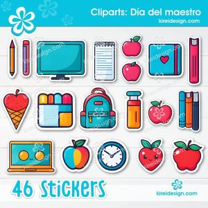 stickers dia del maestro
