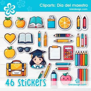 stickers dia del maestro