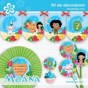 Moana Kit imprimible para cumpleaños