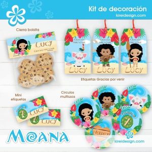 Moana Kit imprimible para cumpleaños