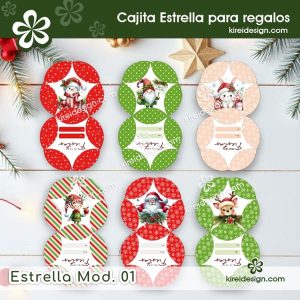 Cajita estrella para regalos