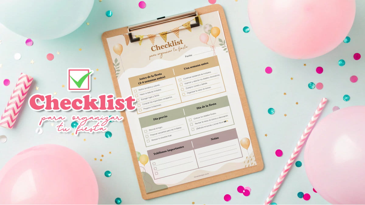 Checklist descargable para organizar tu fiesta
