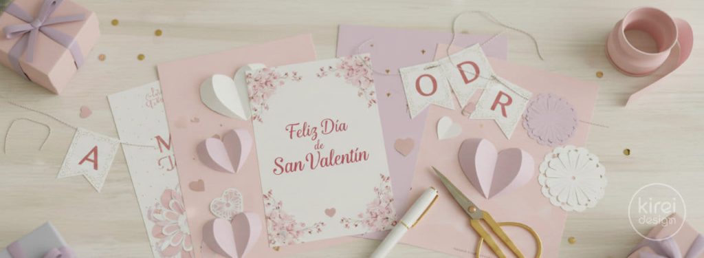 ideas para decorar con imprimibles en san Valentín
