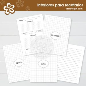 interiores imprimibles recetario vertical