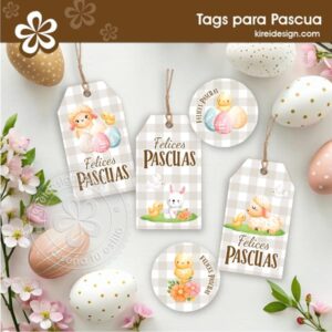 Set de etiquetas dulce pascua