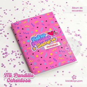 Álbum “Memorias Retro” – Amigas x Siempre (editable en Canva)