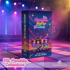 Caja tipo VHS – Amigas Retro Club (bundle edition)