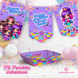 Retro kit imprimible Dia del Amigo