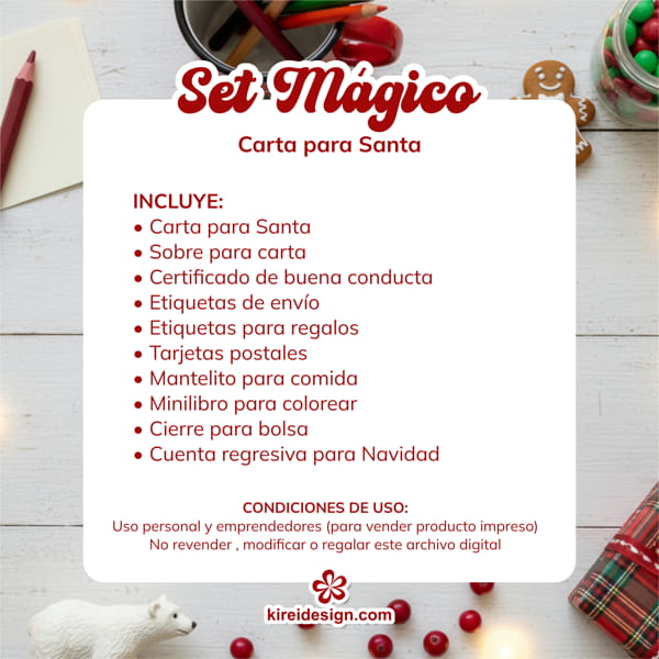 Set magico cara santa