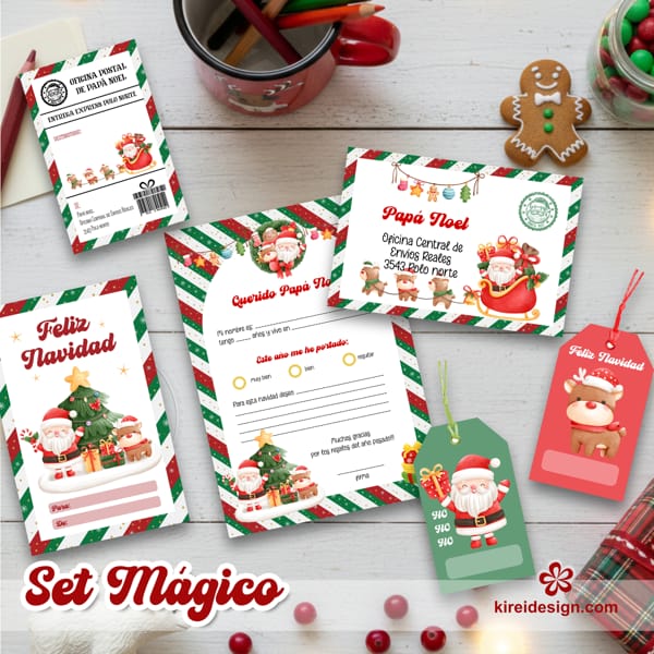 Set magico carta santa (5) Set mágico carta papa noel